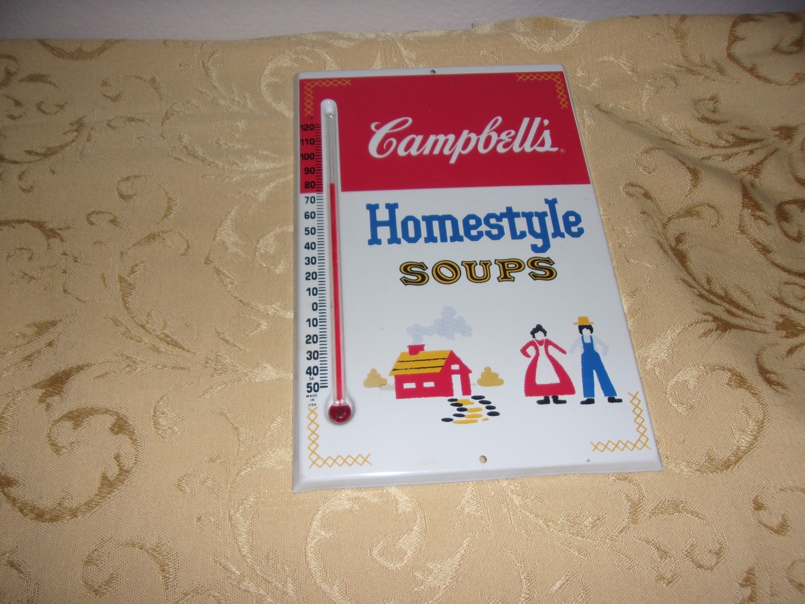 Vintage 1950\'s Campbell\'s Homestyle Soup Wall Thermometer /Sign