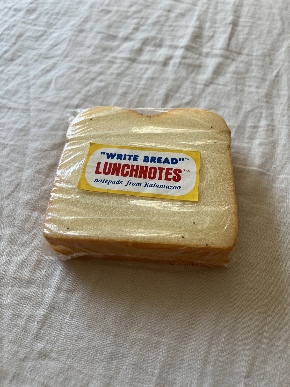 Vintage 1984 Kalamazoo Write Bread Lunchnotes Sponge Notes Paper Novelty