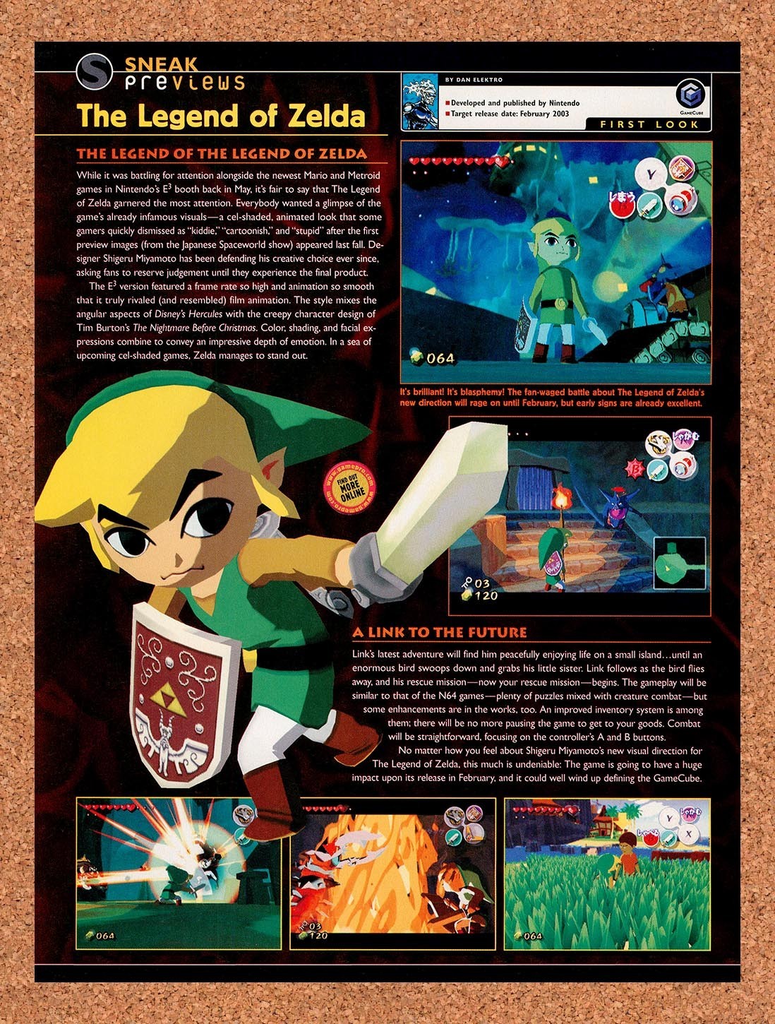 2002 Zelda The Wind Waker E3 First Look Original Advertisement / Retro Promo vr1