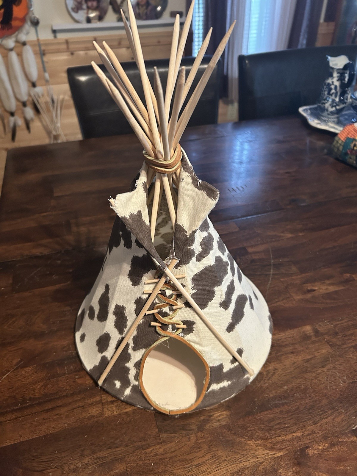 Replica Of A Northern Pines Indian Teepee With An Imitation Rawhide Covering