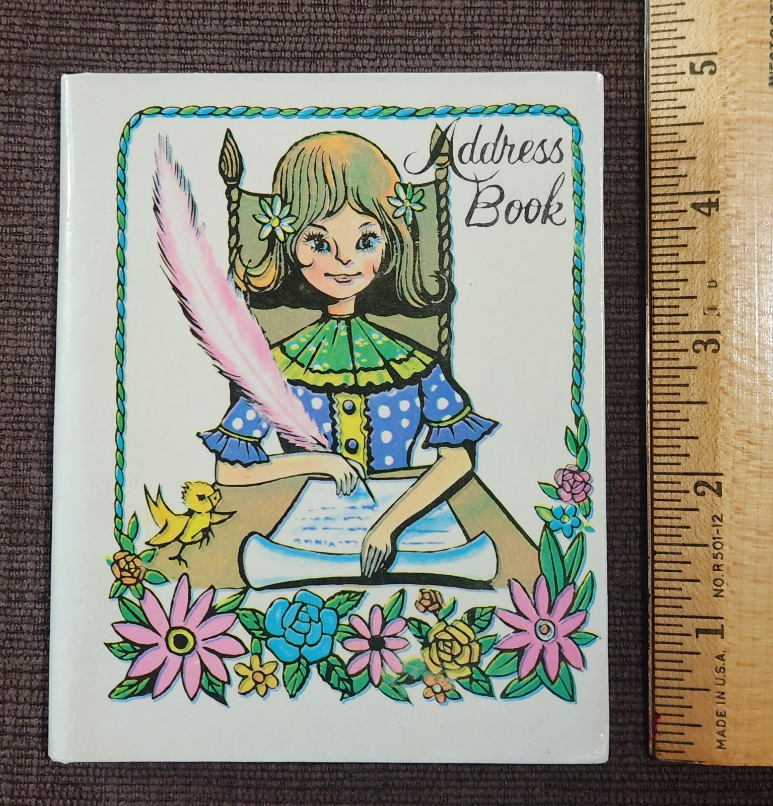 Vintage NOS Unused 1960s Mod Girl Pocket Address Book