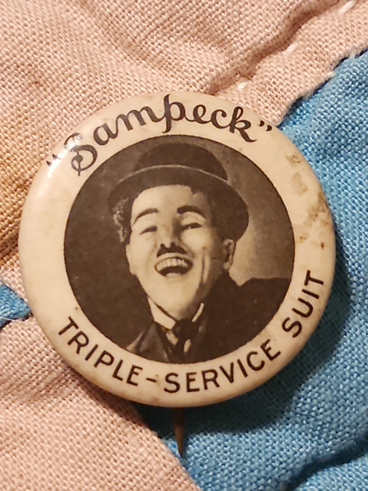 rare 1920\'s CHARLIE CHAPLIN Sampeck Triple Suit 1.25\ rare 1920\'s CHARLIE CHAPLIN Sampeck Triple Suit 1.25\