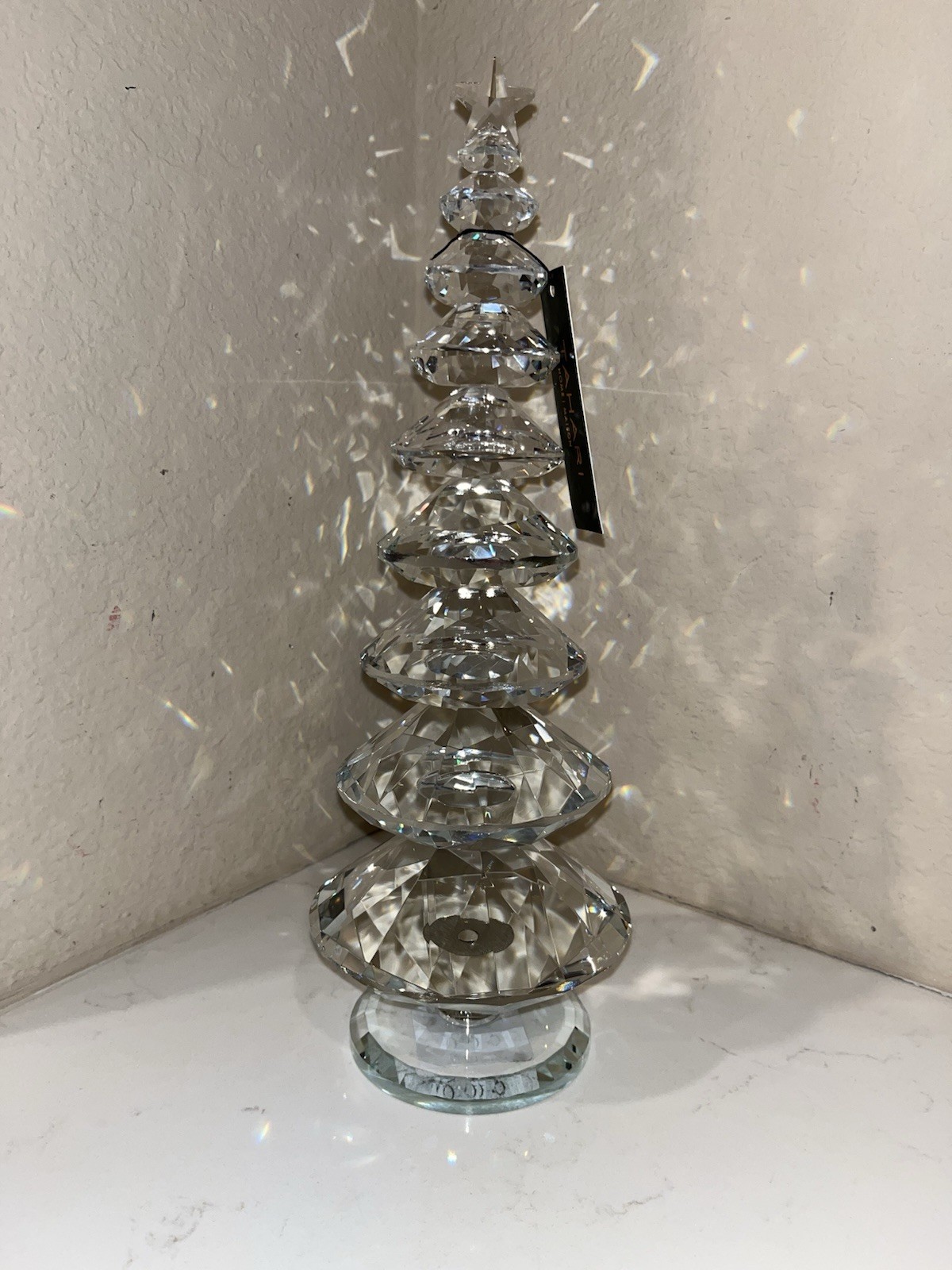 Nwt TALL TAHARI HOME CRYSTAL 13” 8 TIER CHRISTMAS TREE HOLIDAY DECOR