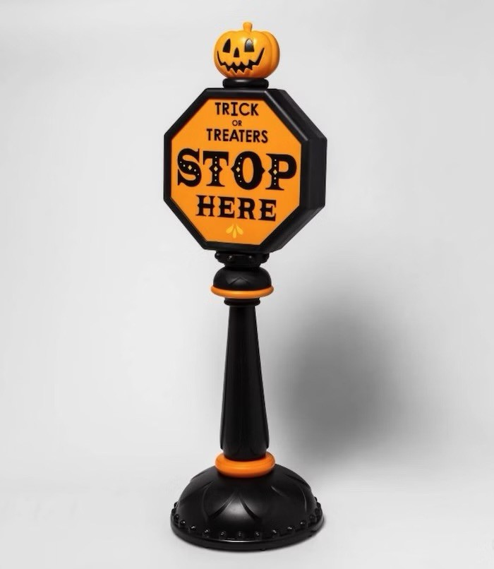 HYDE EEK BOUTIQUE HALOWEEN LIT TRICK OR TREAT STOP SIGN LED BLOW MOLD 42” TARGET