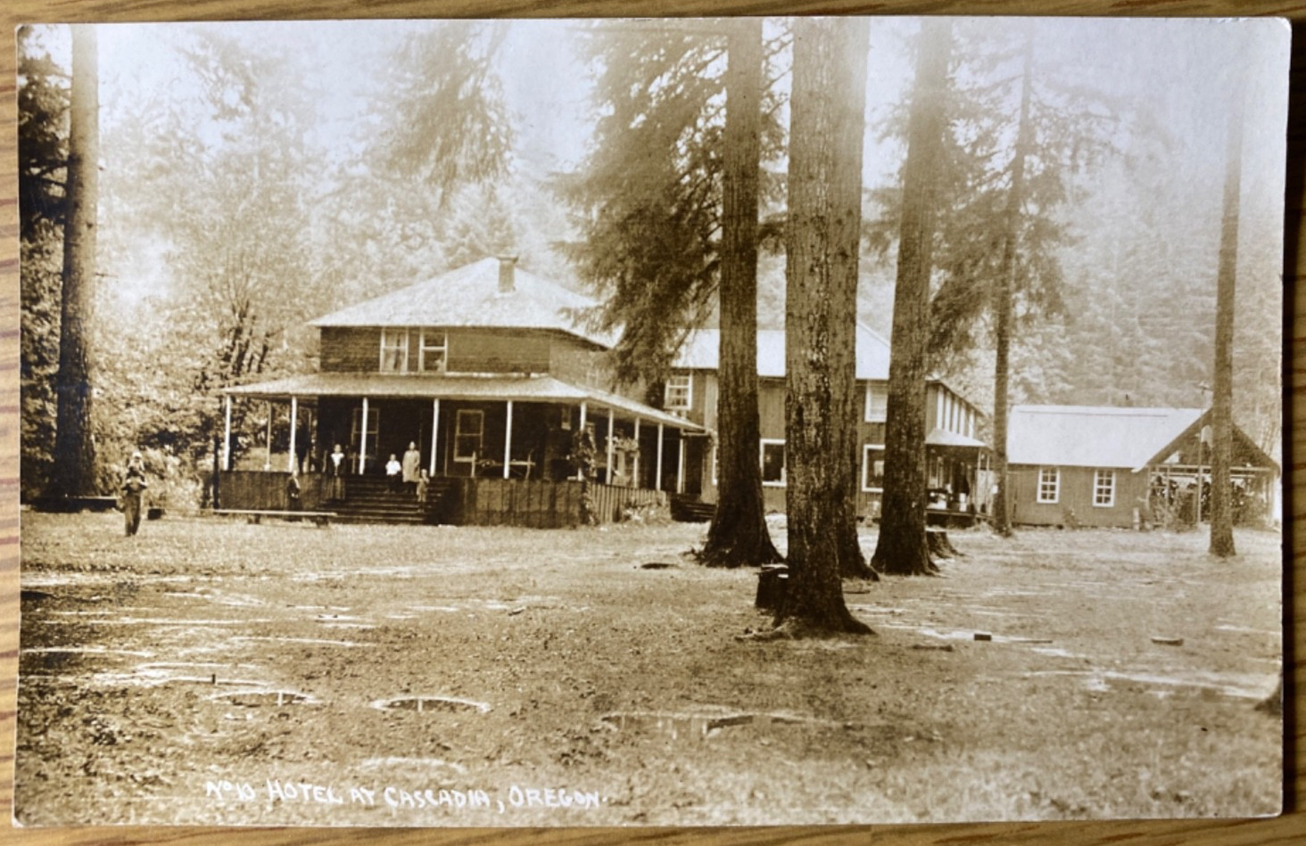 1910 RPPC - GEISENDORFER HOTEL real photo postcard CASCADIA STATE PARK, OREGON