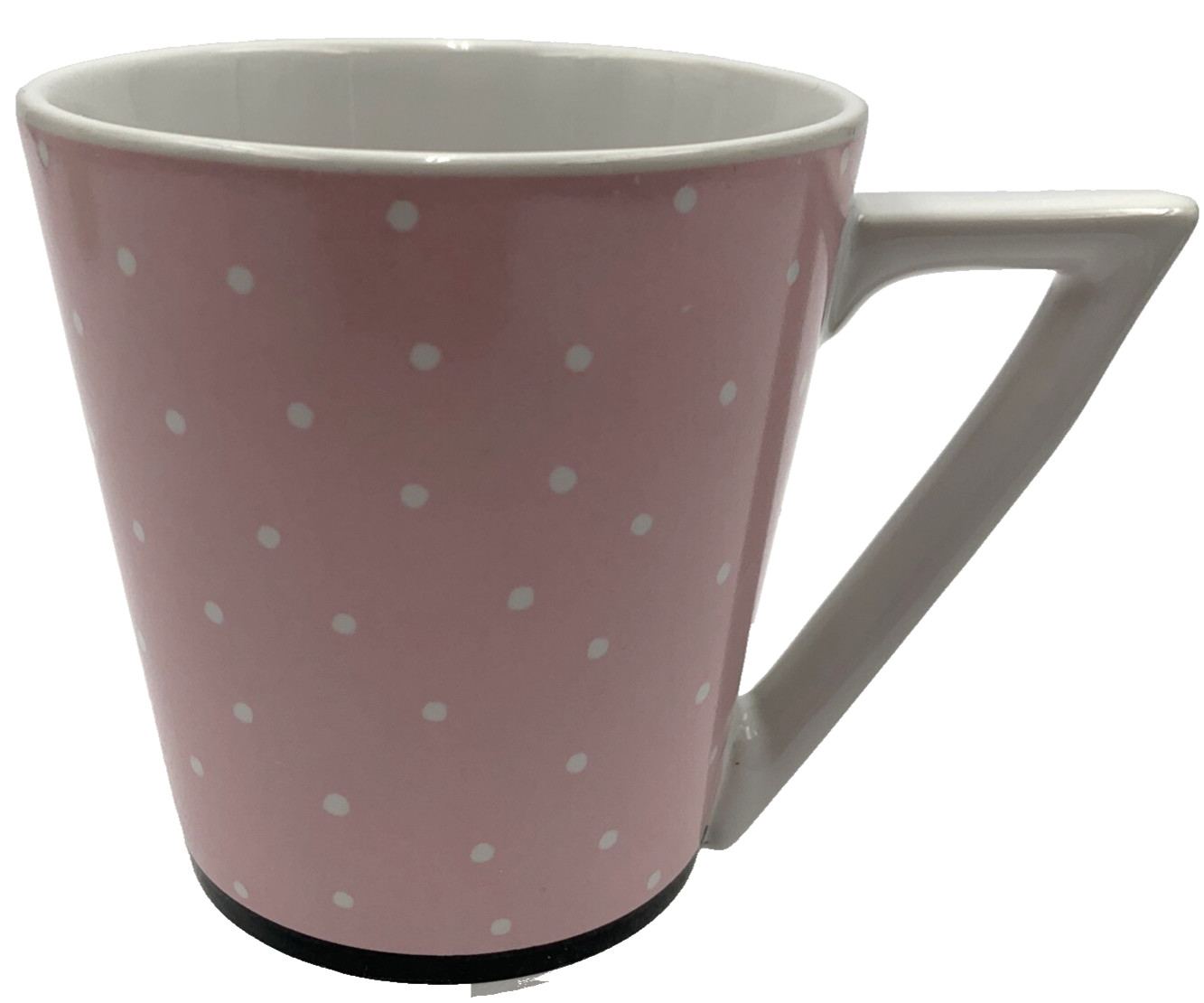 VTG Vandor Coffee Mug 1989 Pink White Polka Dots Graphics Designer Pelzman Japan