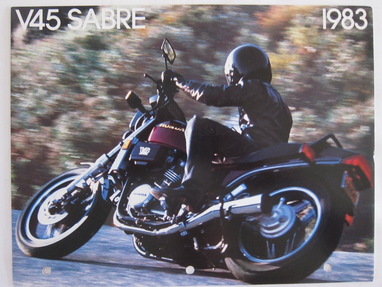 HONDA motorcycle brochure V 45 SABRE Uncirculated high quality color photos 1983