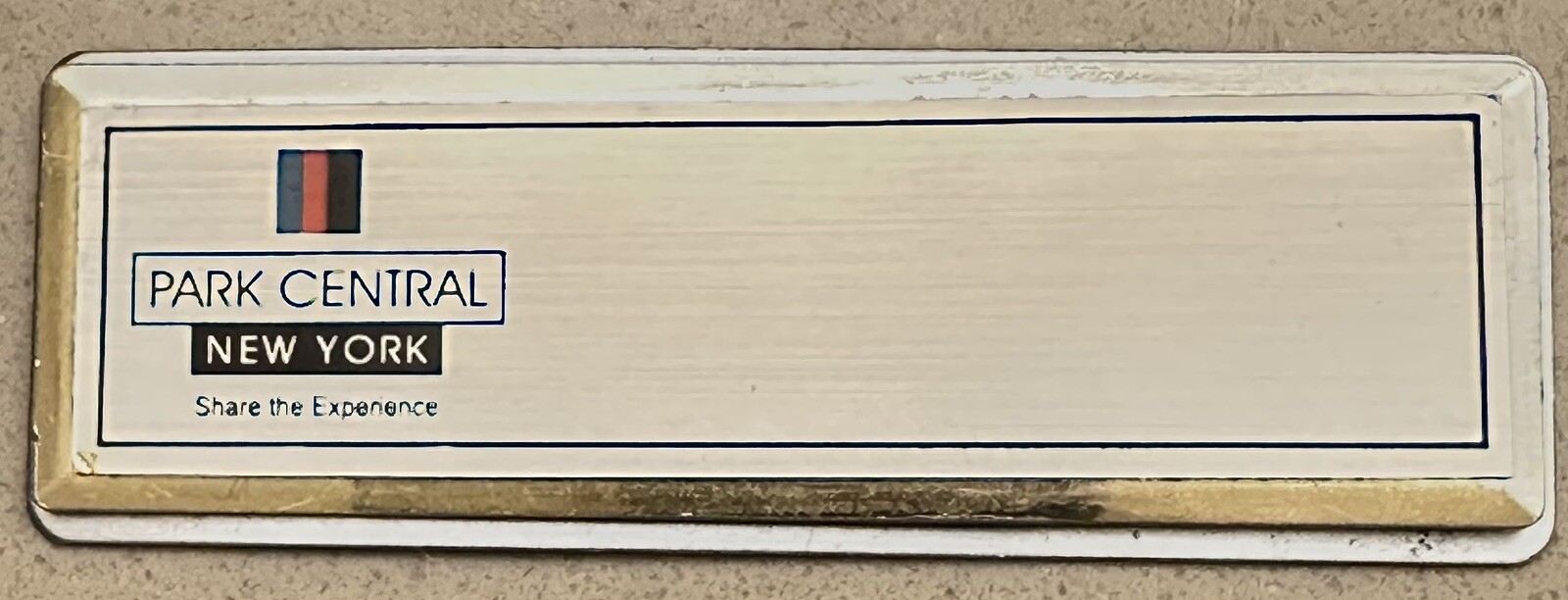Park Central Hotel New York 870 7th Avenue New York, NY 10019 NAME TAG 3” x 1”