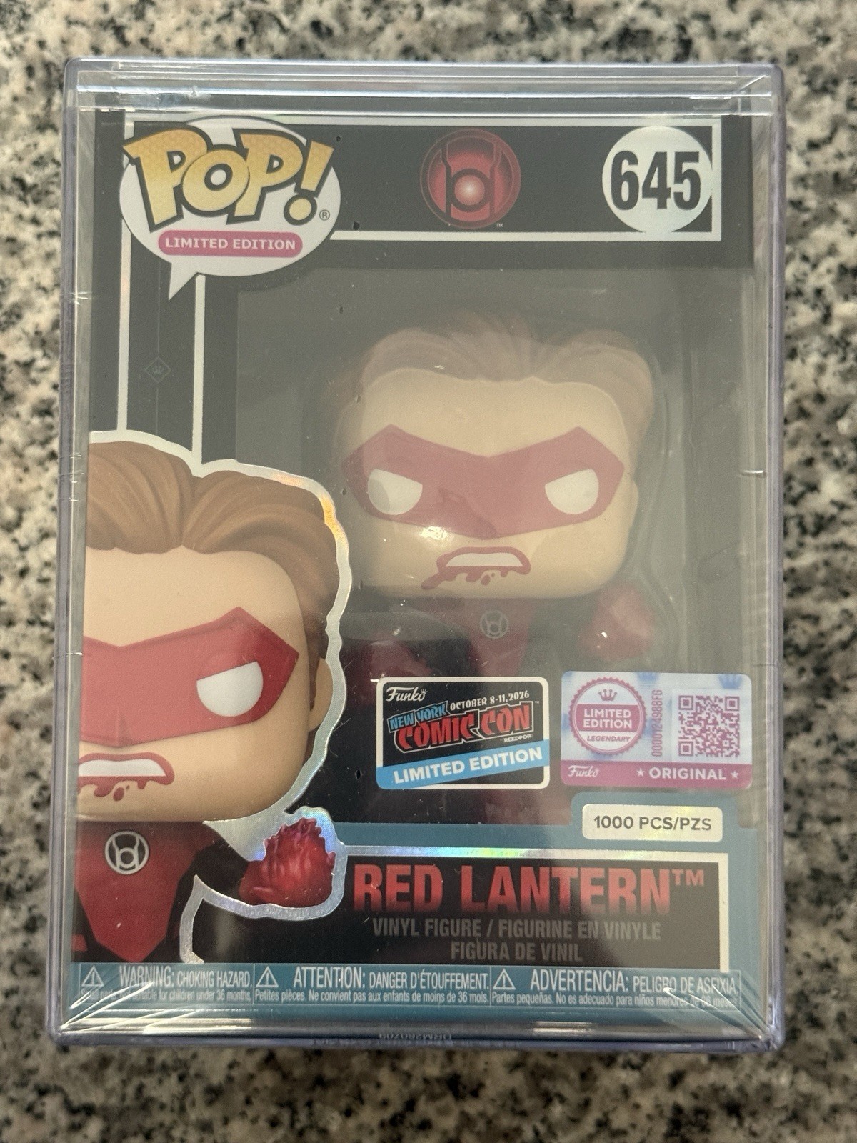 Funko Pop DC Red Lantern #645 Limited Edition NYCC 2026 1000 pcs Vinyl Figure
