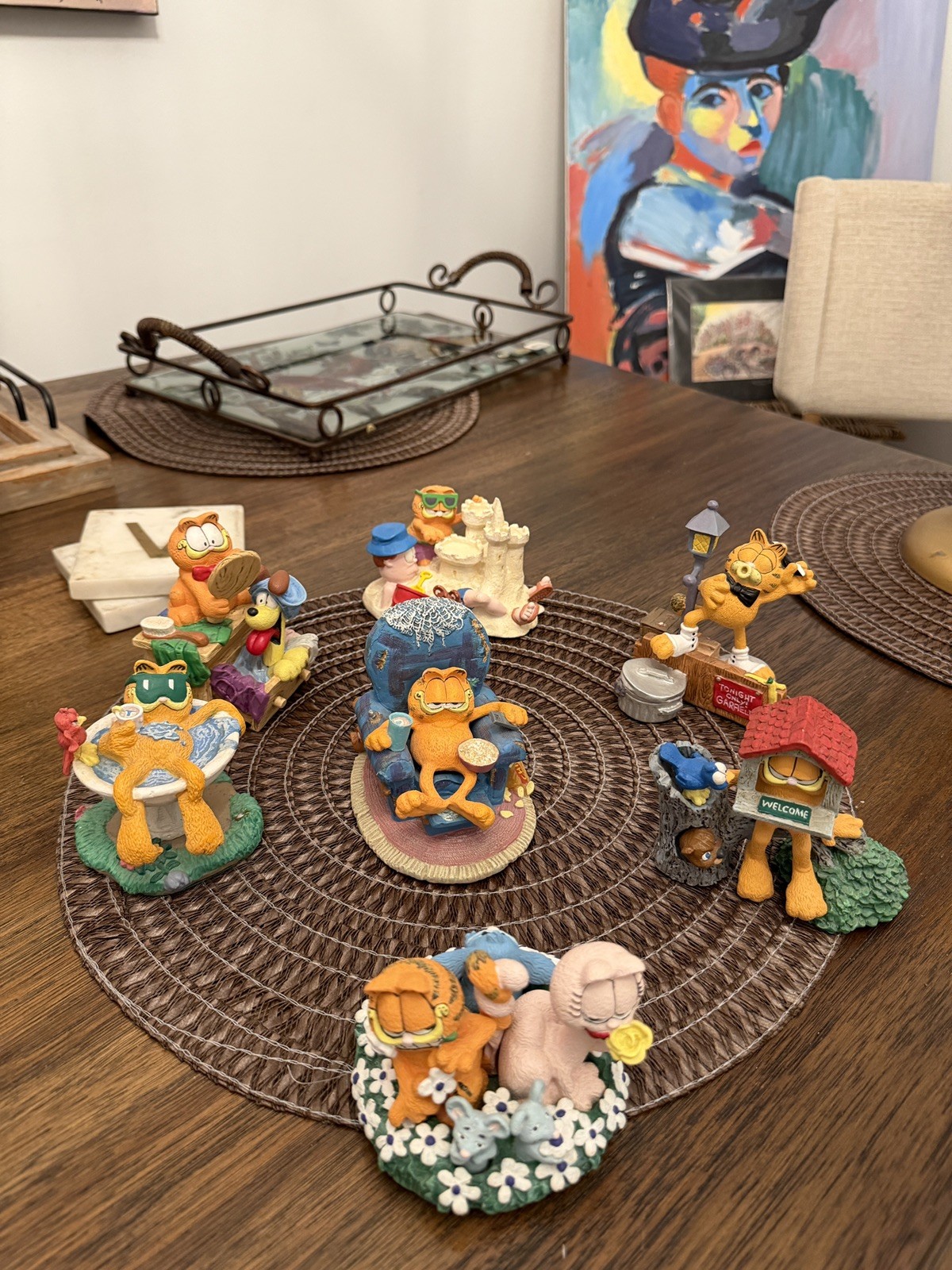 7 DANBURY MINT GARFIELD FIGURINES ***READ DESCRIPTION* 
