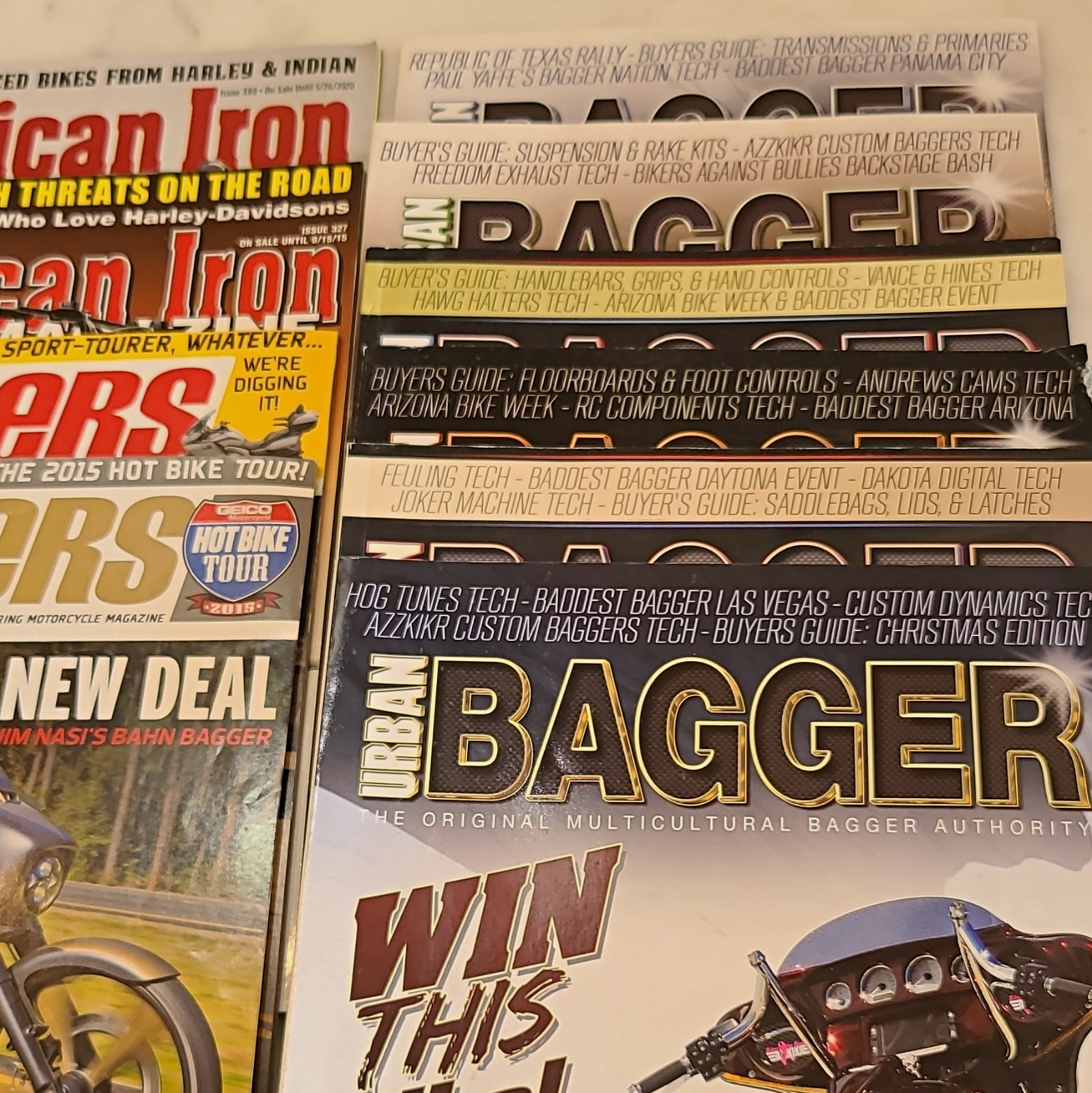 Mixed Lot 14 Magazines American Iron Urban / American Bagger Hog Motorcycle 