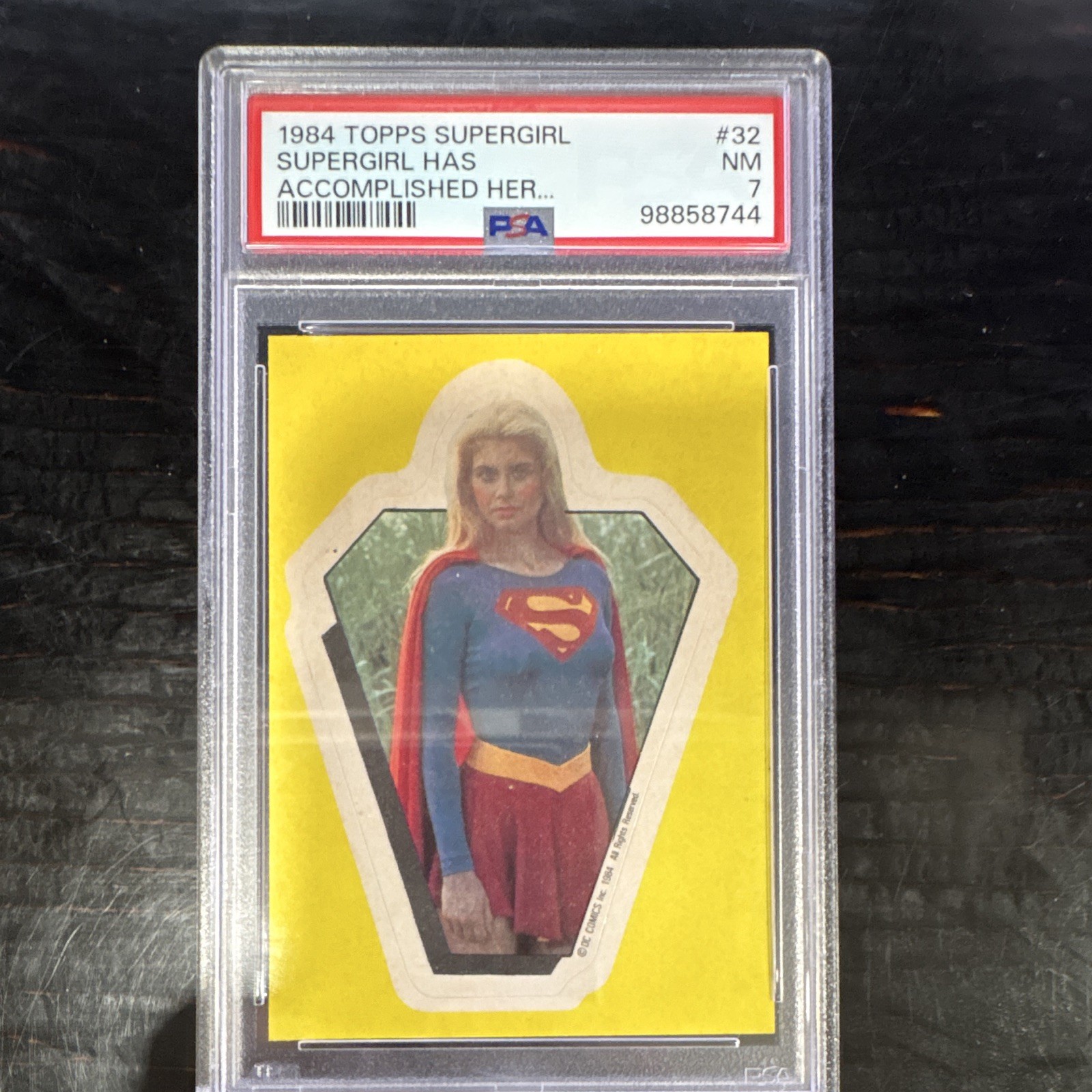 Topps 1984 Supergirl #32 Supergirl Has Accomplished Her... PSA 7 NM Card