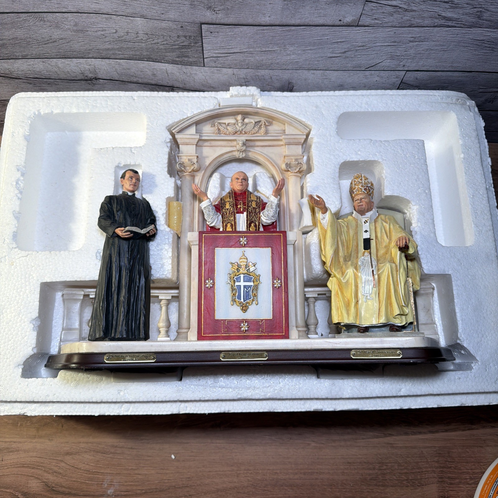 Danbury Mint Pope John Paul II Through The Years Figurine Statue NOS - *Read*