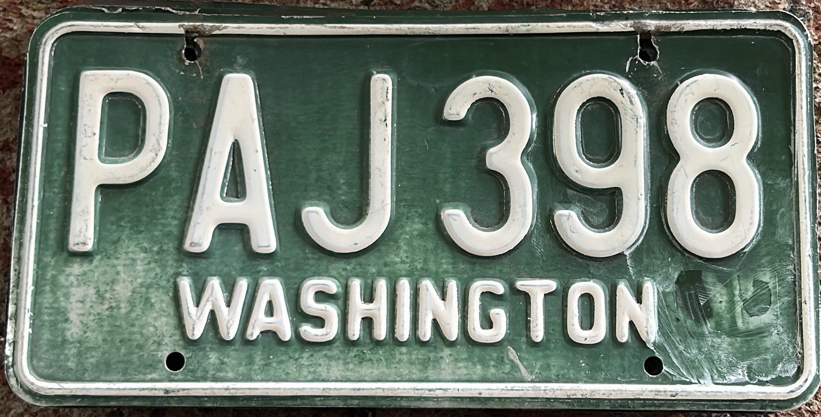 Vintage Original 1958 1959/62 Washington State Truck License Plate Tag # PAJ398