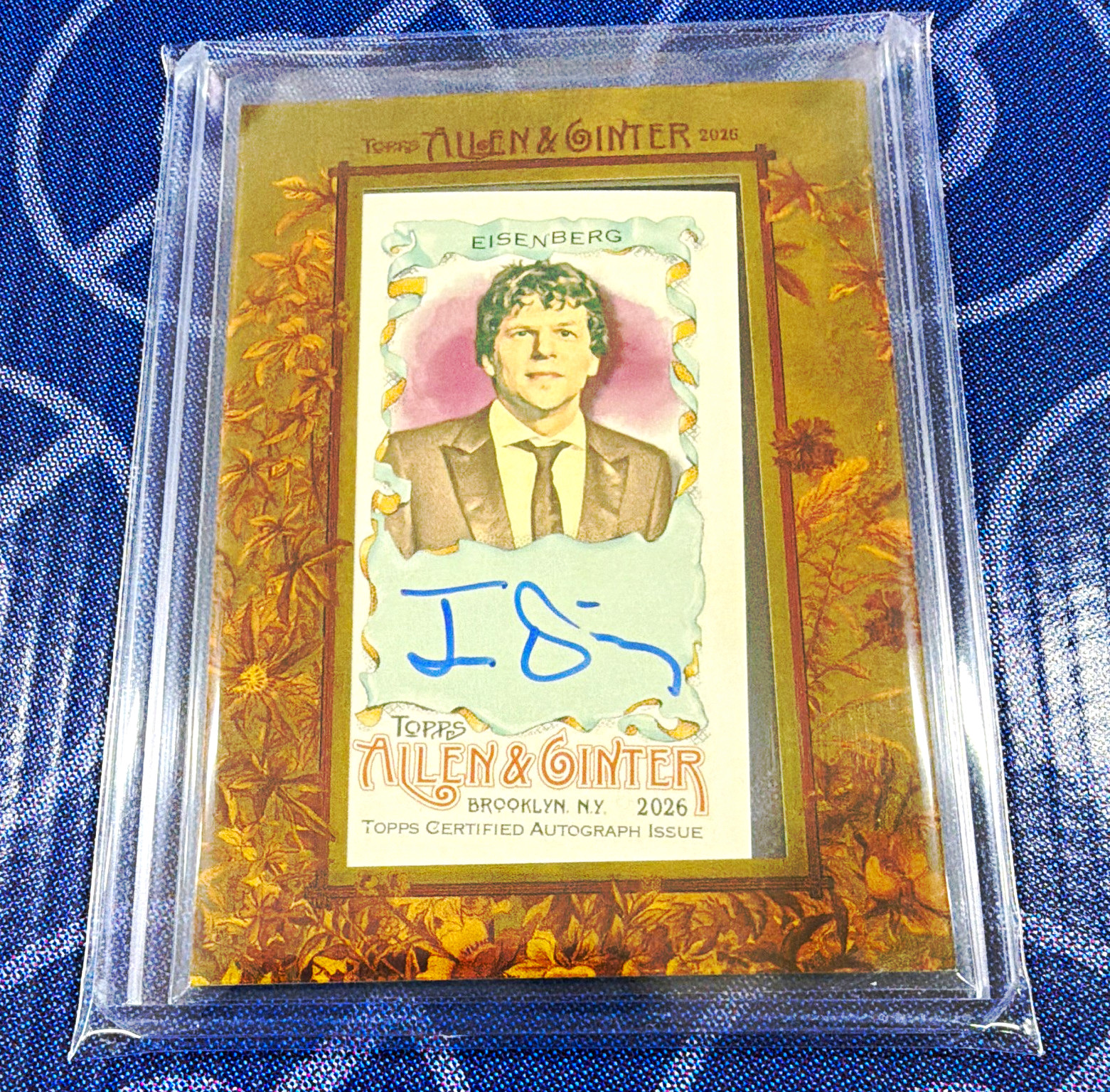 2026 Topps Allen & Ginter Jesse Eisenberg Certified Mini Framed Auto RARE 