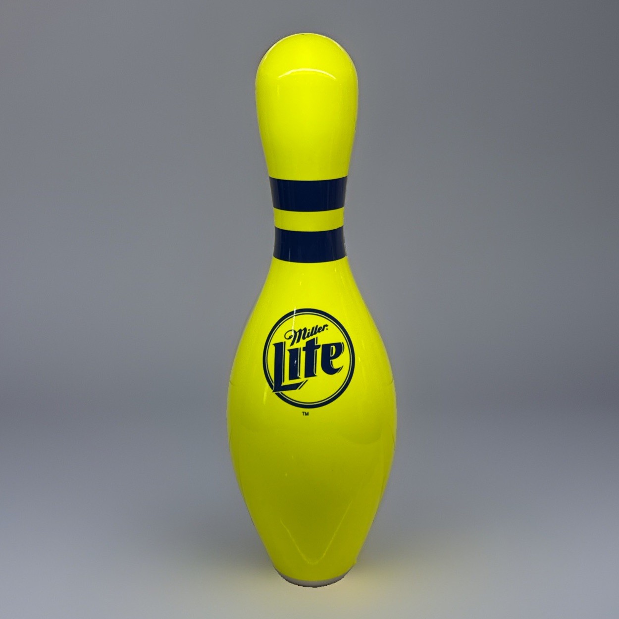 Vintage Miller Lite Beer Wood Bowling Pin 15” Advertising Bar Display Breweriana