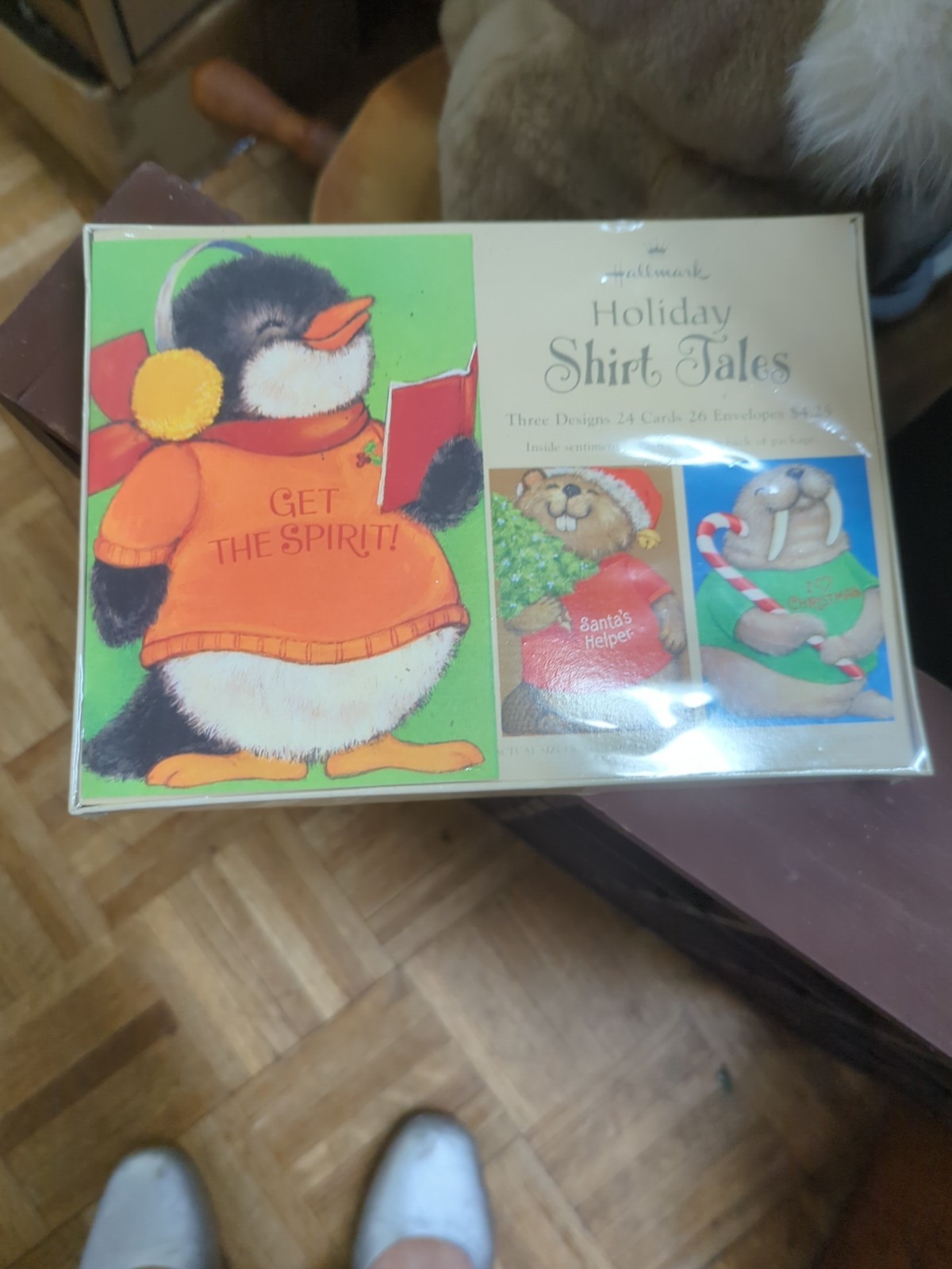 Vintage Rare 1980s Hallmark Sealed Holiday Shirt Takes Cards Envelope Set