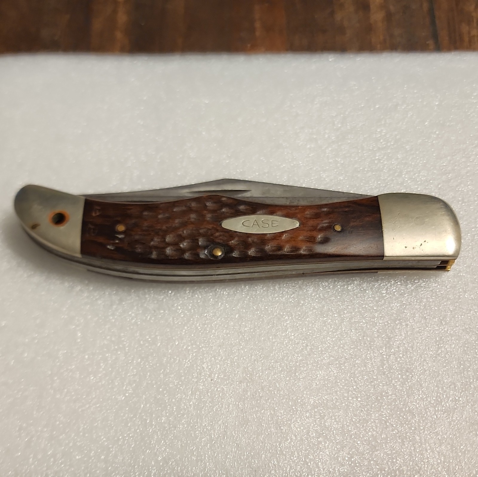 Case XX 6265-SAB 2-Blade Pocketknife Stainless Clip Point Wood Handle
