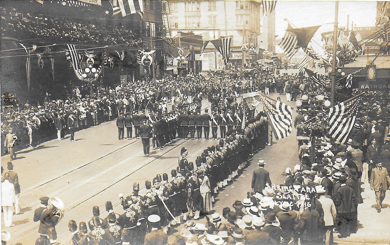 RPPC - SEATTLE WASHINGTON - SHRINER PARADE 1916