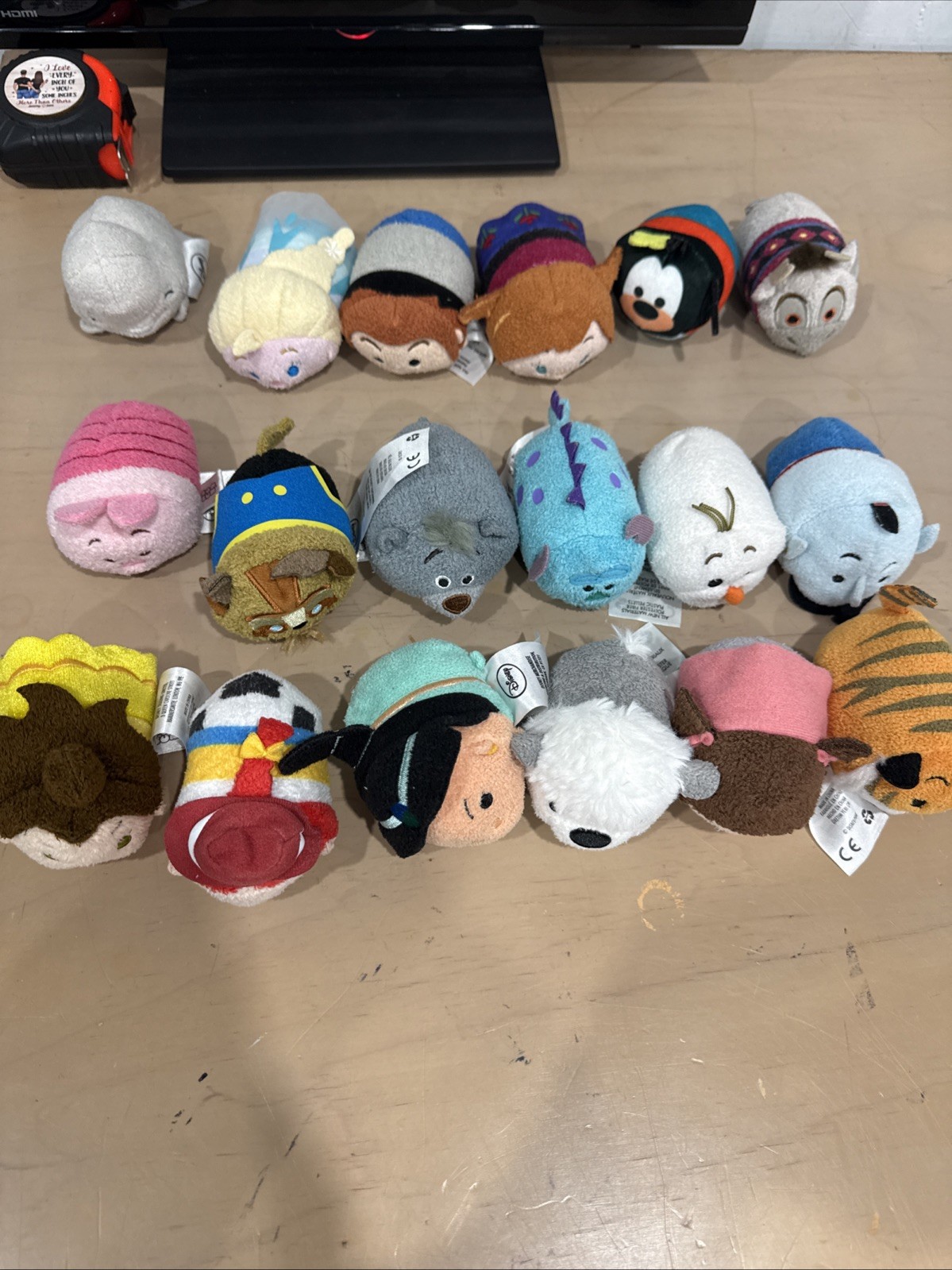 Disney Mini Plush Tsum Tsum Stitch Lot Of 18  NICE VARIETY