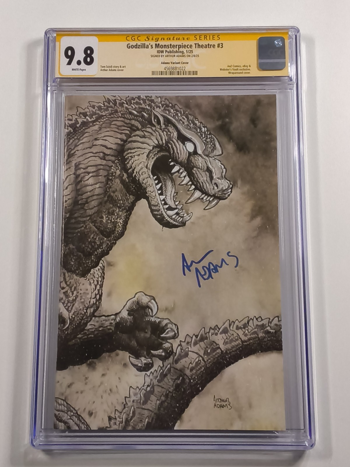 Godzilla's Monsterpiece Theater #3 CGC 9.8 Sig Series Signed Arthur Adams