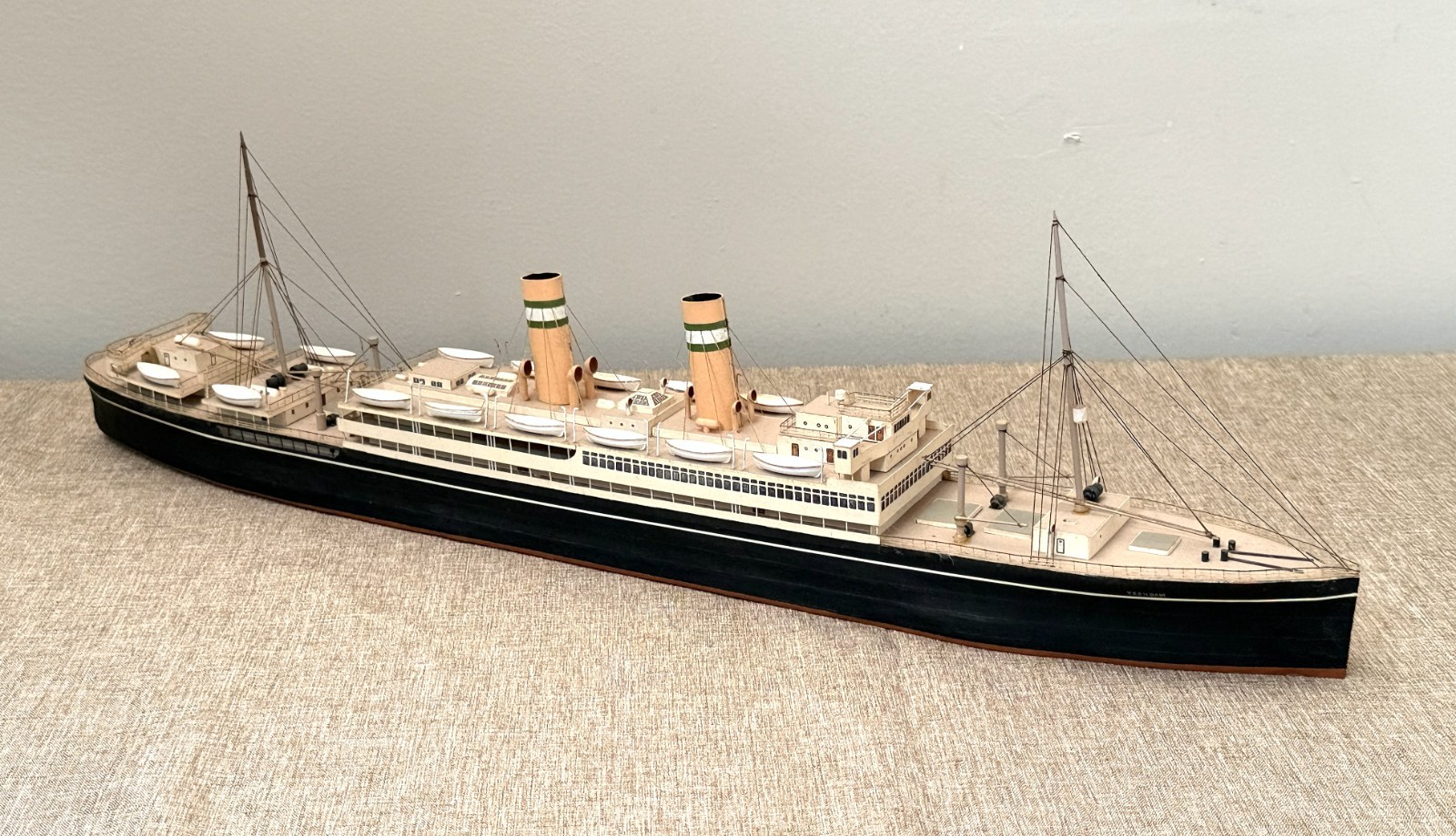 Custom Built Holland America VEENDAM Model in 1:350th Scale by Les Oursler