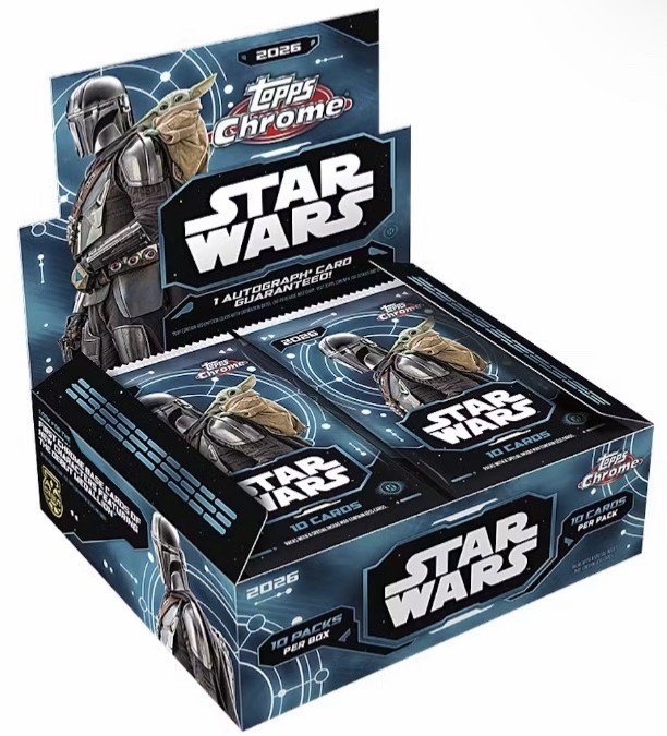 2026 Topps Chrome Star Wars 2026 Hobby Box (1 AUTO) Sealed NEW IN HAND QTY