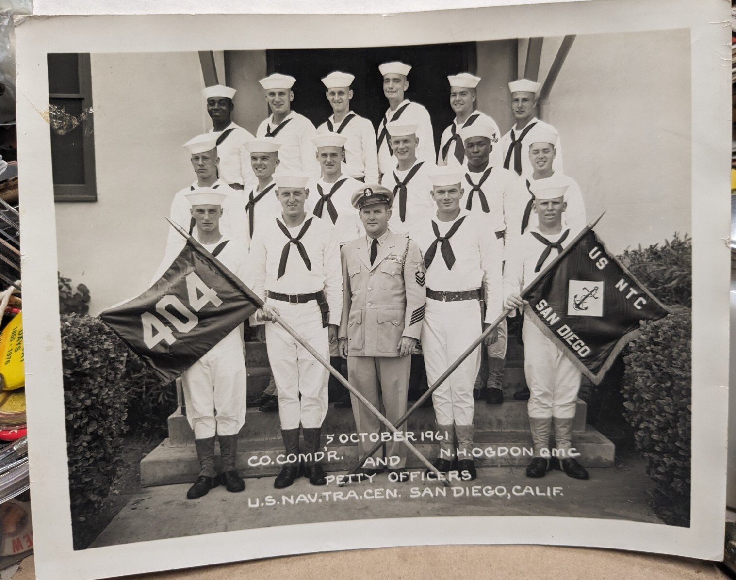 1961 US Naval Training Center NTC San Diego CA Real Photo Company 404 Ogden QMC 