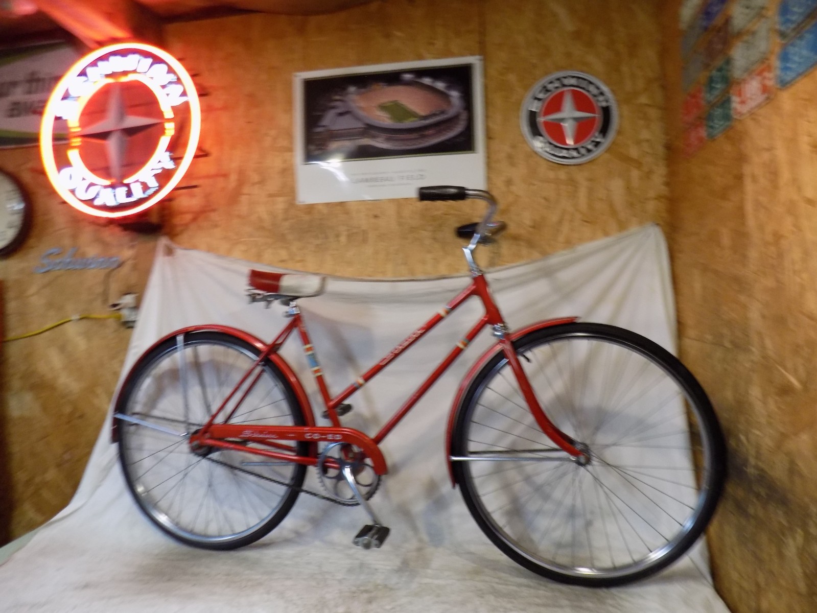 1964 SCHWINN CO-ED 2-SPEED VINTAGE BICYCLE BREEZE COLLEGIATE RACER HOLLYWOOD RED