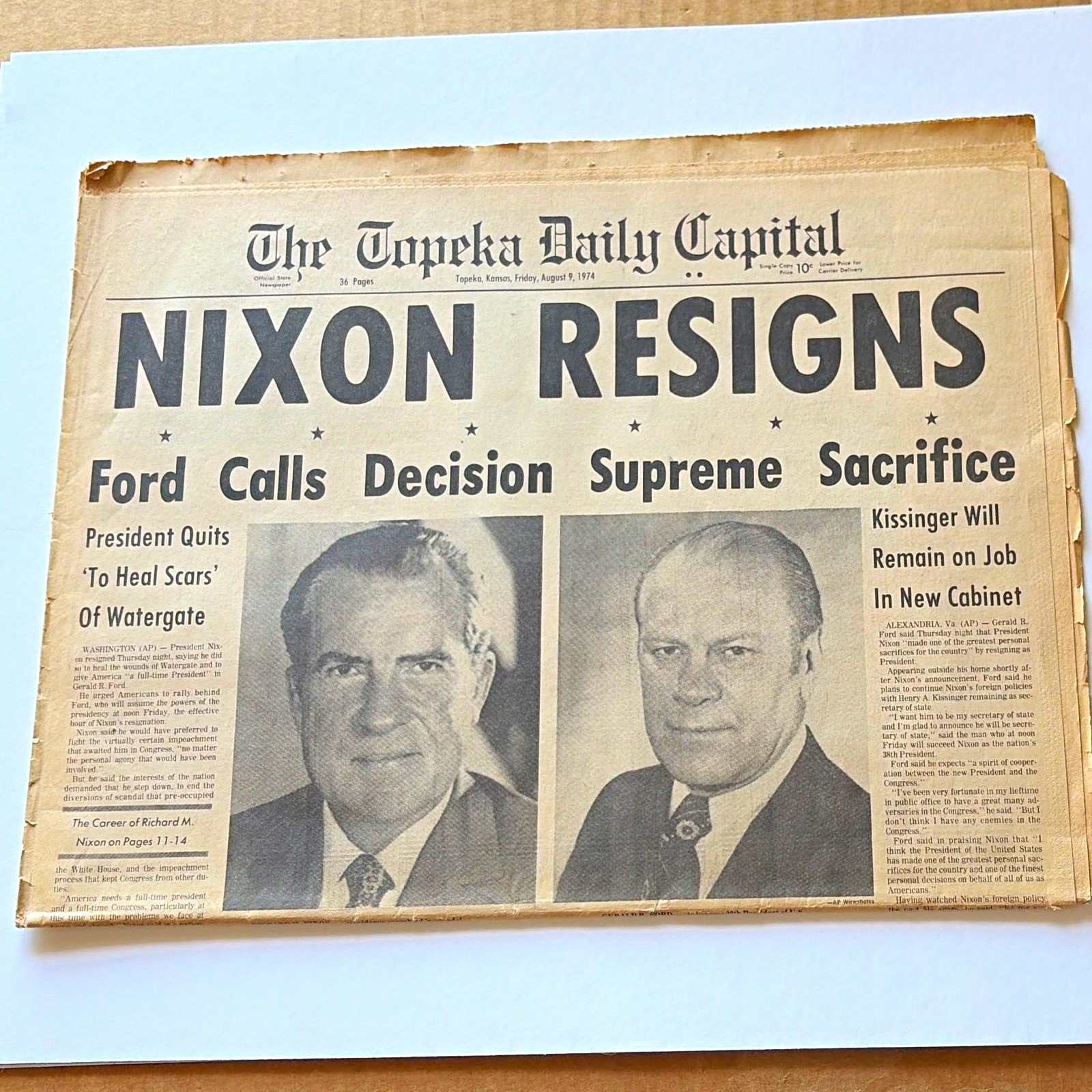 Newspaper Front Page Headline \