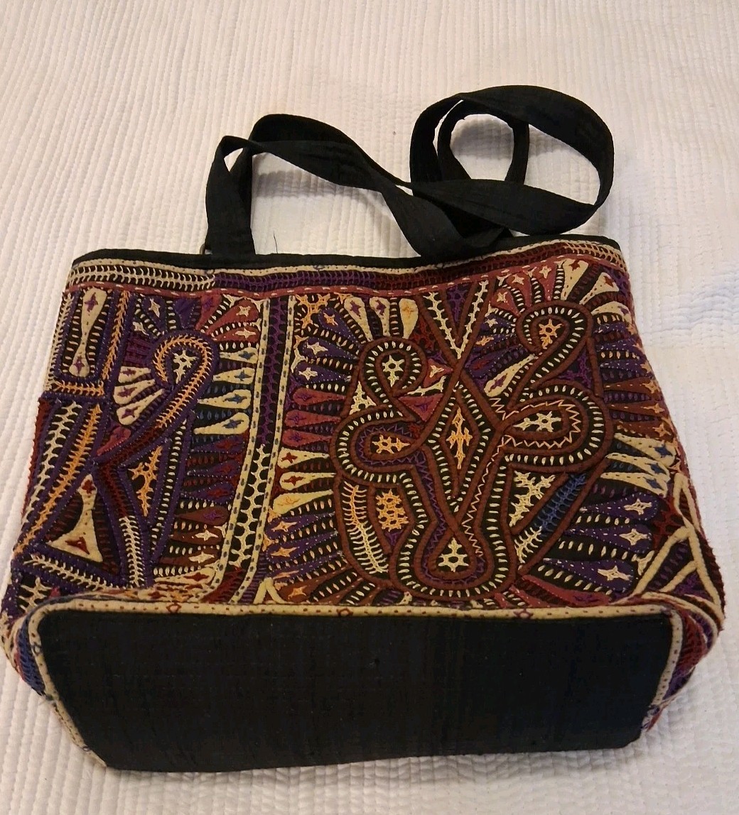 Vintage Rabari Banjara Handmade traditional embroidery Tribal Boho Tote Bag