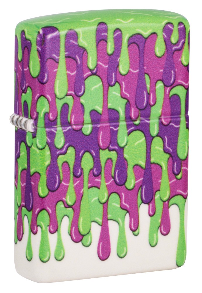 Zippo Glowing Slime Design Glow in the Dark Windproof Pocket Lighter, 49193-1...