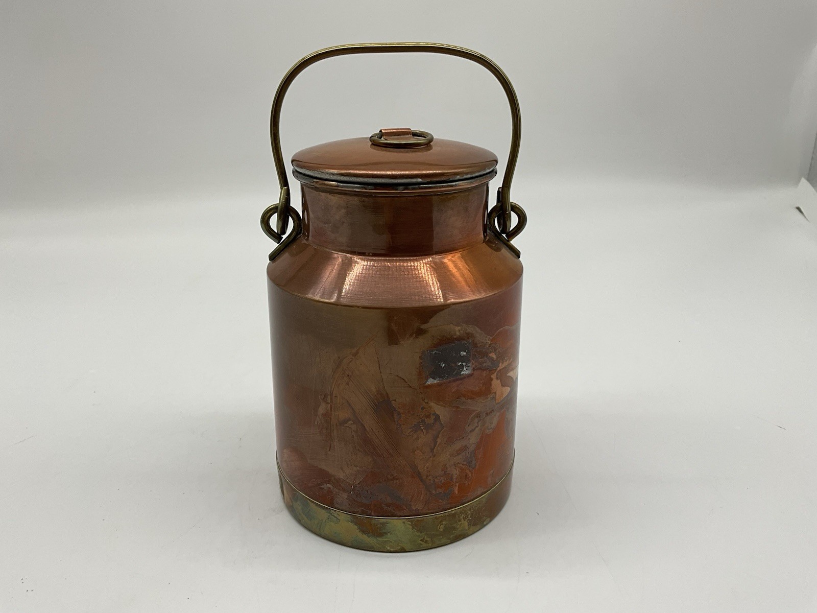 Antique Swedish Copper Ware Milk Can By Gottfrid Carlsson Eskilstana Sweden 5.5