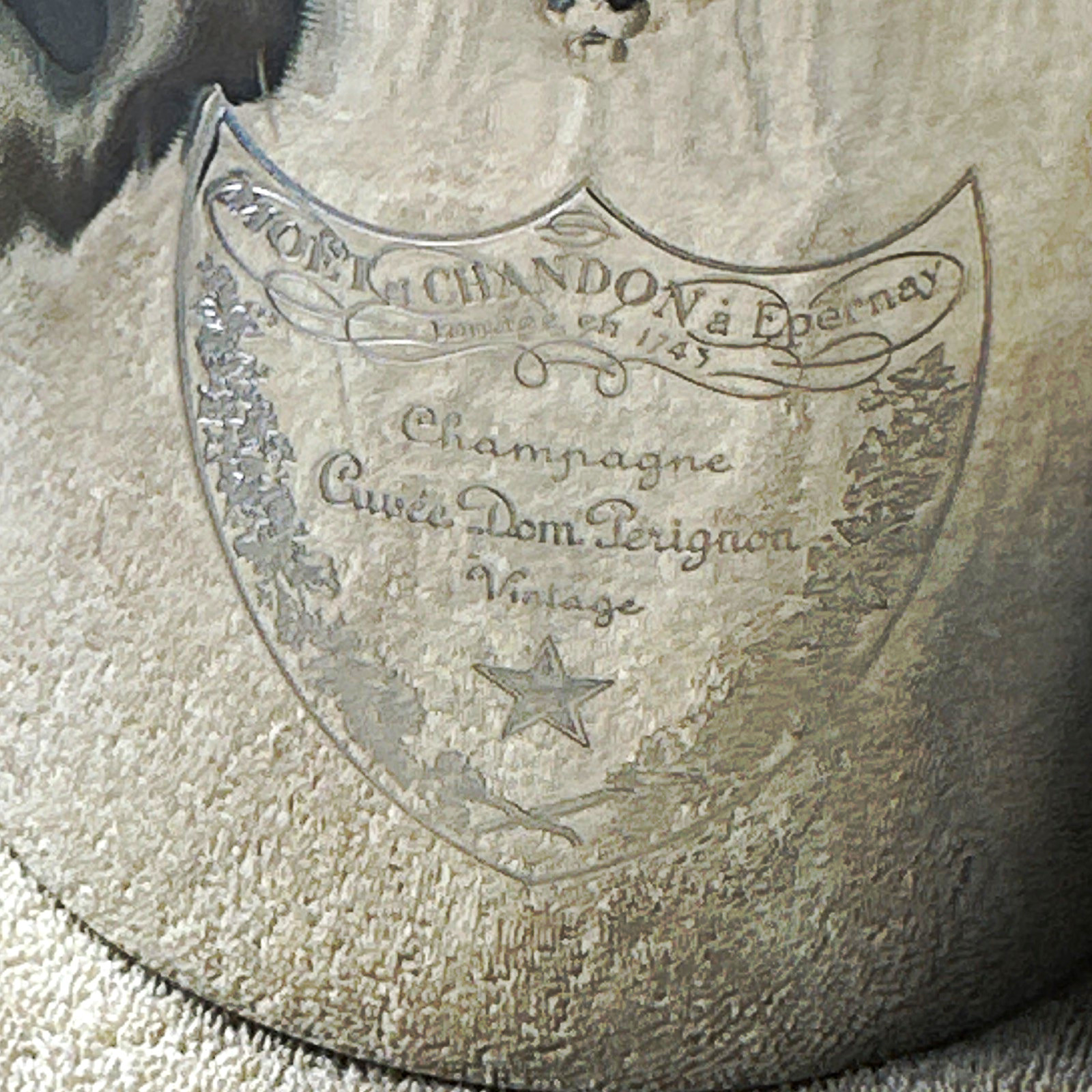 Vintage Moët & Chandon Dom Perignon 1950s Silver Metal Ice Champagne Wine Bucket