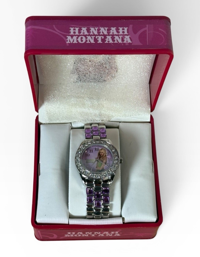 Vintage Disney Hannah Montana Rhinestone Watch New In Box New Battery