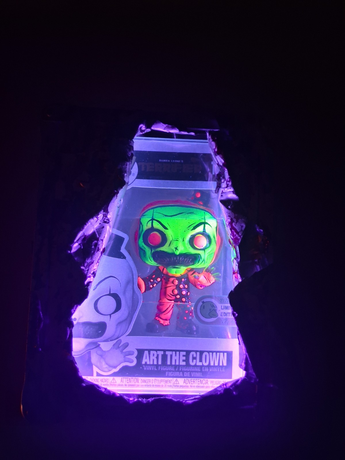 Funko Pop Terrifier UV Smeye Custom* GRAIL* ONLY 12 WORLDWIDE W/ CUSTOM UV CASE