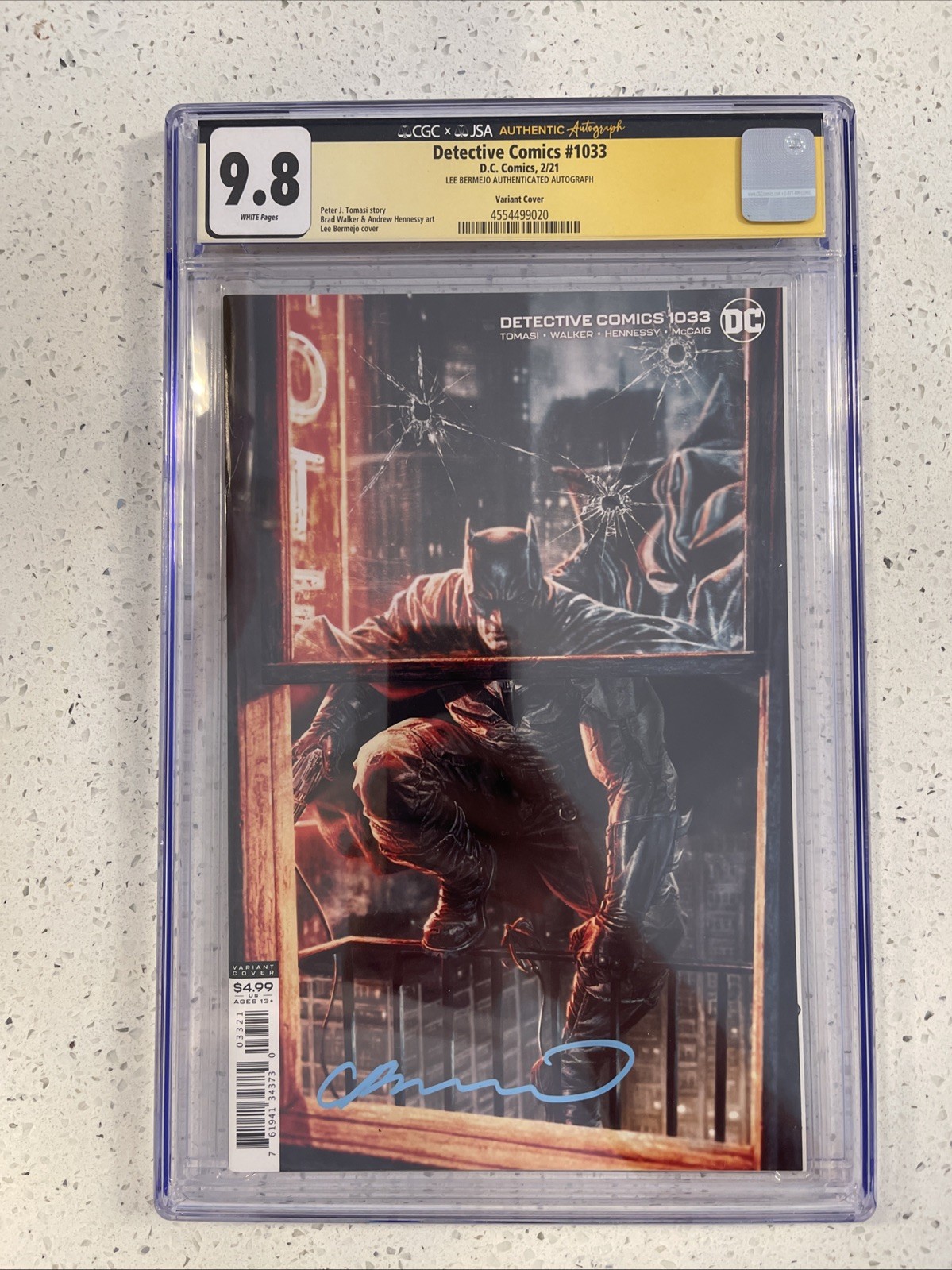Detective Comics # 1033 Rare Signed Lee Bermego Variant Cover 2021 Cgc 9.8