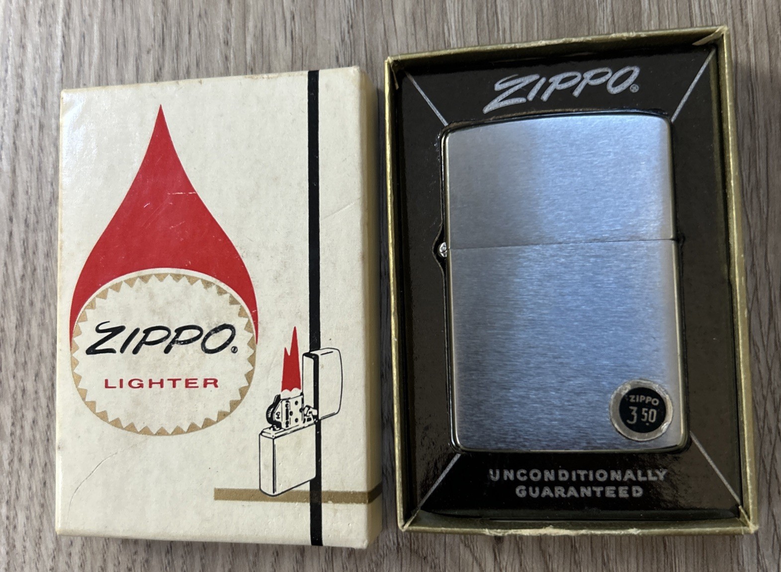 Vintage Zippo Lighter Brushed Chrome Pat 2517191 Bradford PA 1950s/60s Windproof
