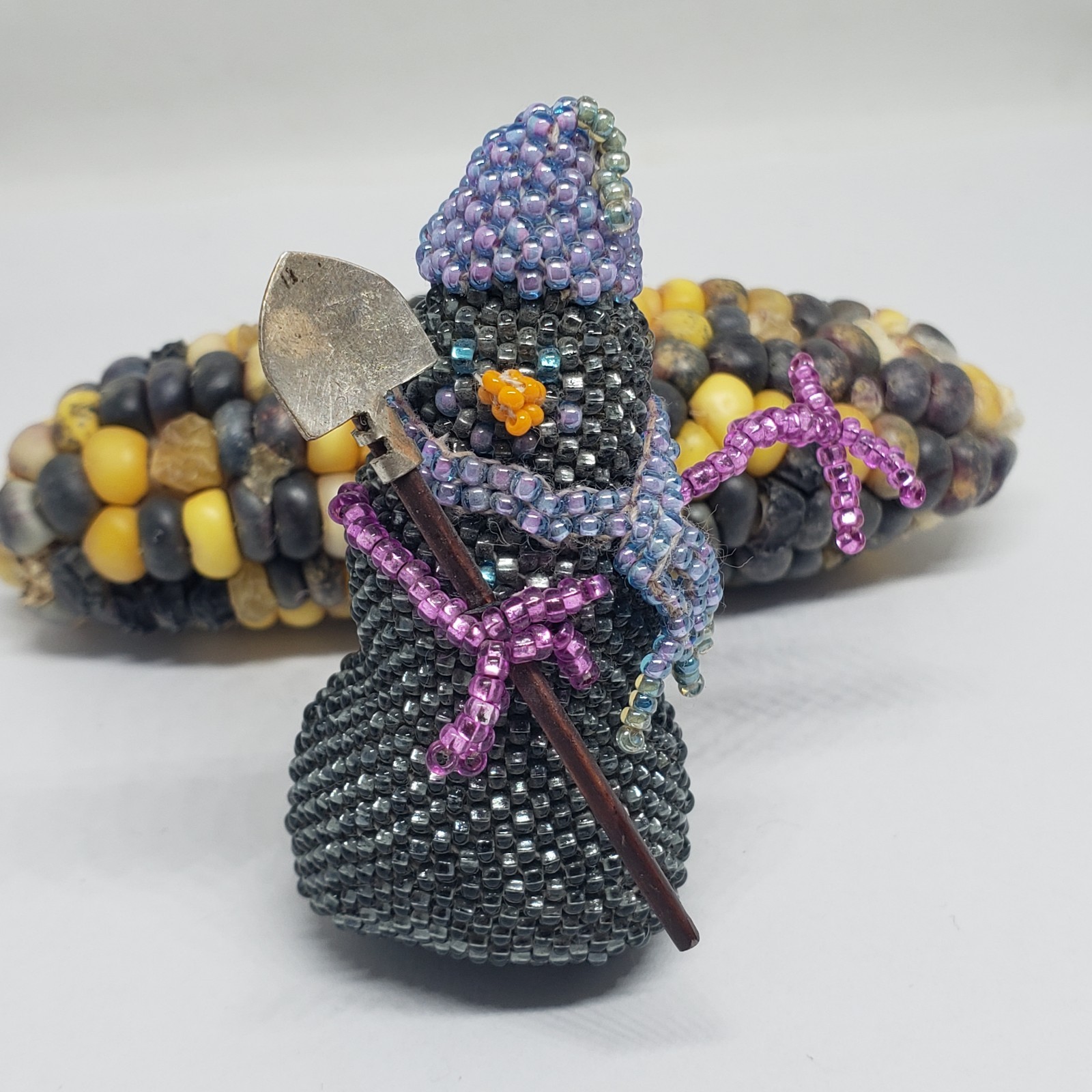 ZUNI BEADED SNOWMAN BY ANDREA LAAHTY NATIVE AMERICAN 