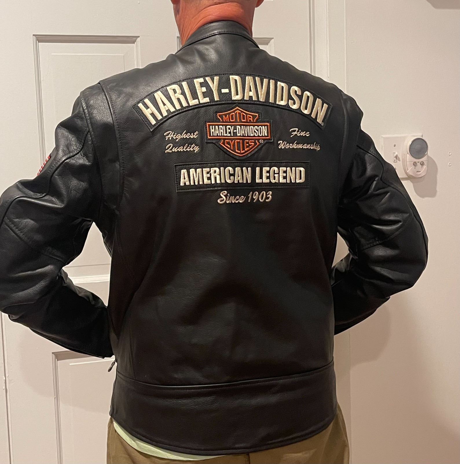 Harley-Davidson American Legend Genuine Leather Motorcycle Jacket – Men's Large 