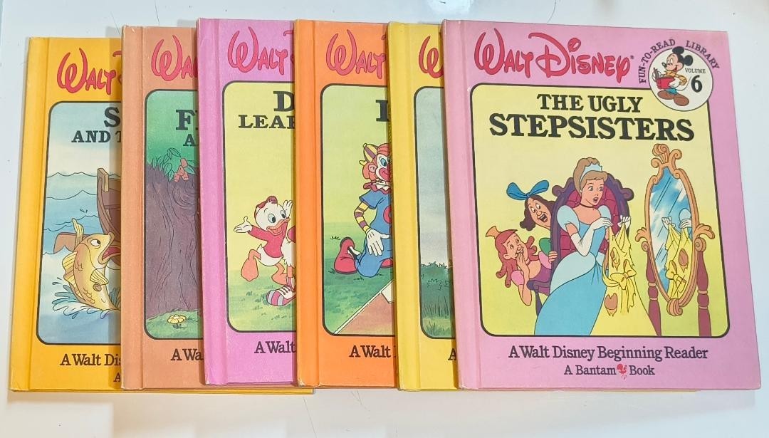 Vintage Walt Disney Fun To Read Library Book\'s Lot of 6 1986