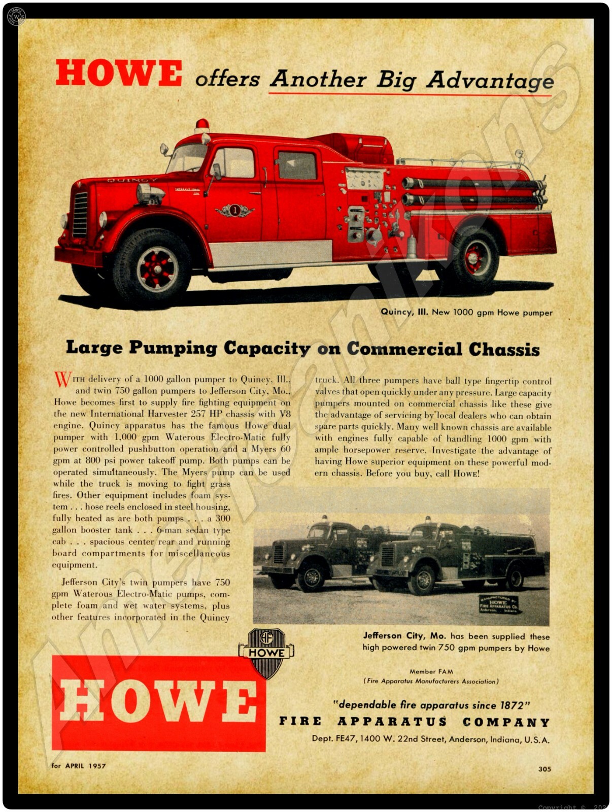 Quincy, Illinois Fire Dept. NEW Metal Sign - 24\