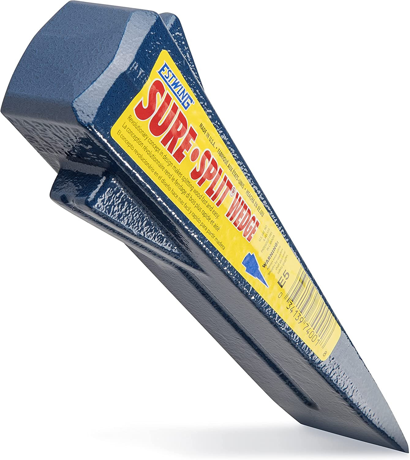 Sure Split Wedge - 5-Pound Wood Splitting Tool with Forged Steel Construction &
