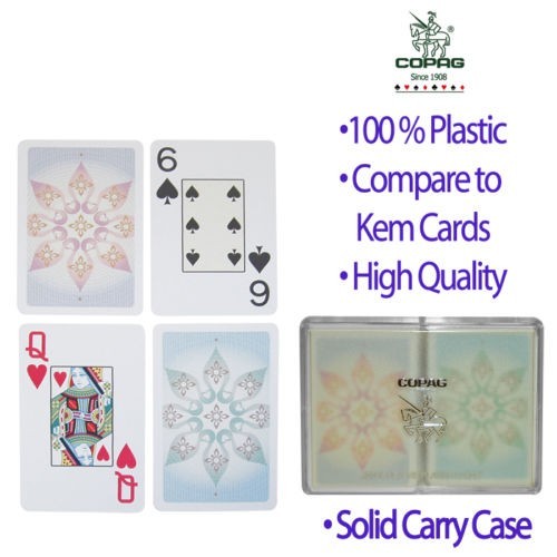 NEW SILVER COPAG INDIAN 100% Plastic Cards - 2 Decks Set NEW SEALED
