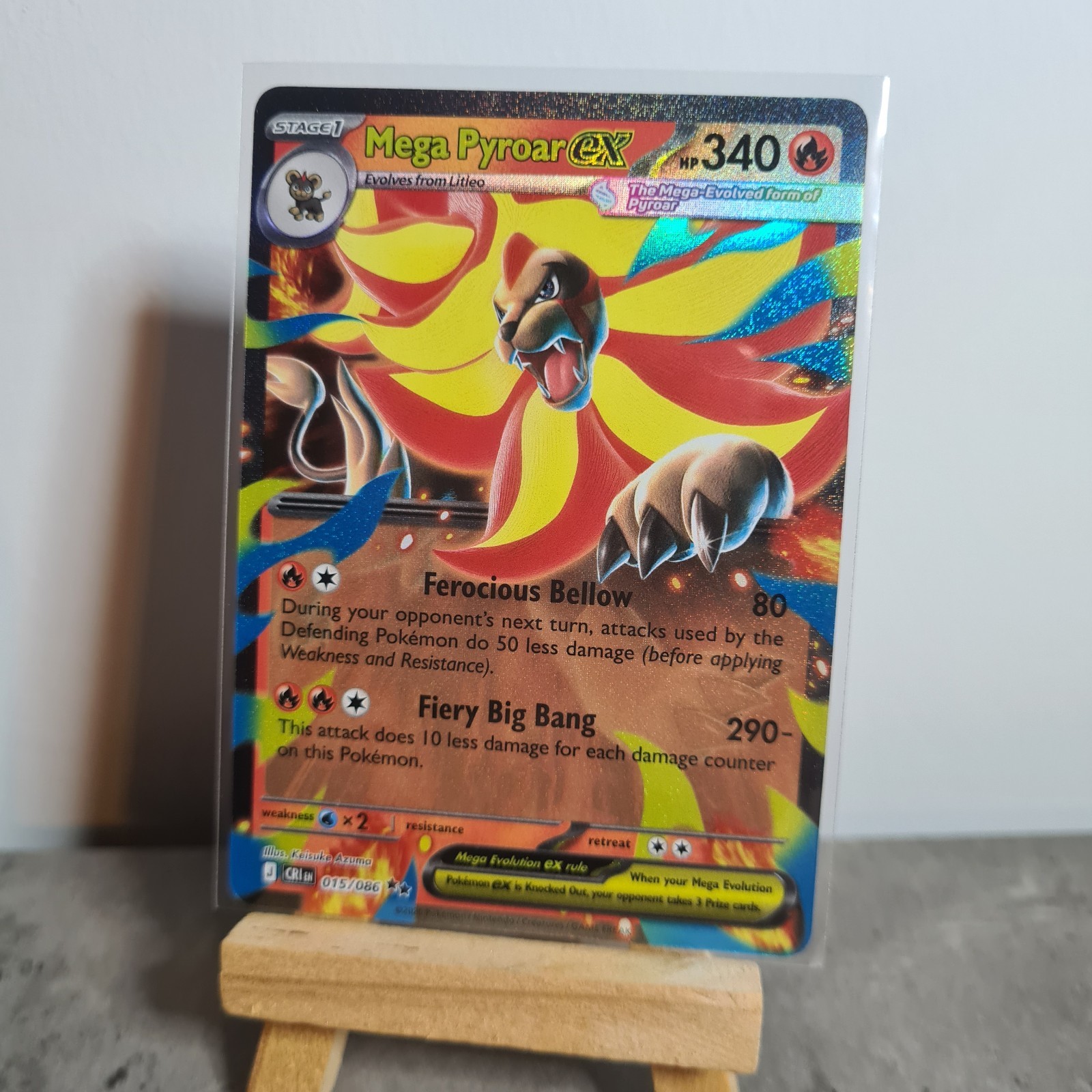 2026 Pokemon Mega Pyroar ex #015/086 Mega Evolution—Chaos Rising Double Rare 2026 Pokemon Mega Pyroar ex #015/086 Mega Evolution—Chaos Rising Double Rare