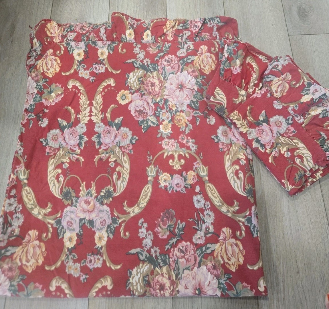VTG Ralph Lauren Marseilles Danielle Queen Flat Sheet 2 Std Pillowcase Set VGUC
