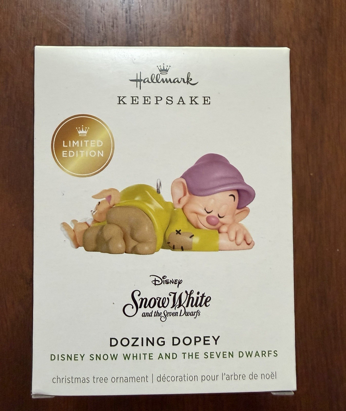 2026 Hallmark Ornament:  Ltd Ed Disney Snow White & Seven Dwarfs Dozing Dopey