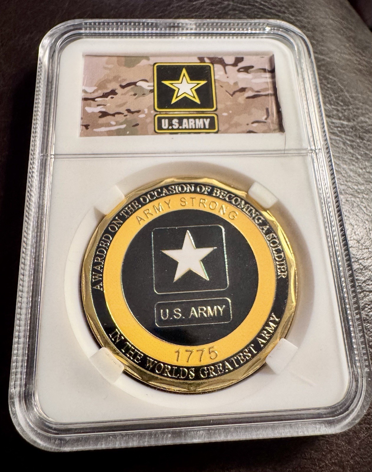 United States Army Strong On The Occasion Of Becoming A Soldier Challenge Coin 