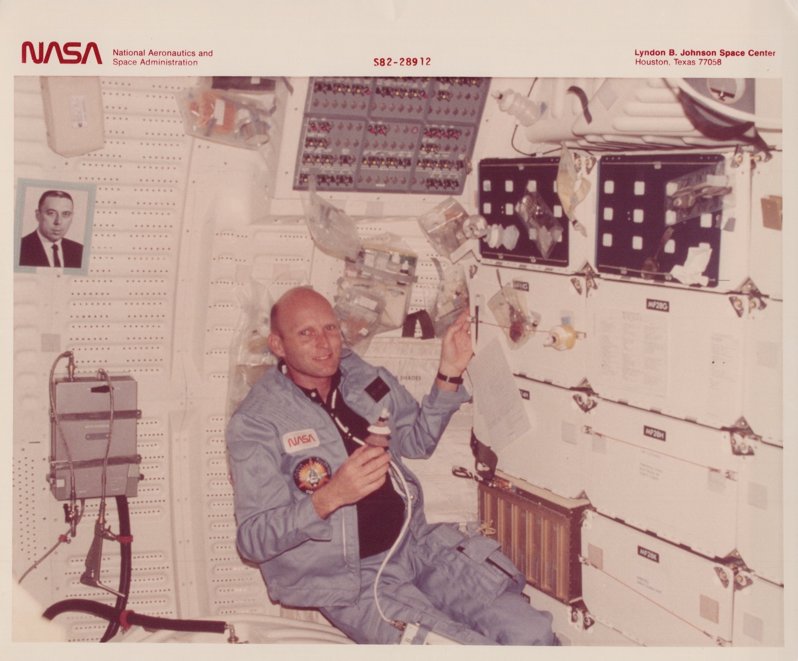 STS-3 Columbia Lousma Middeck Inflight 1982 - Original NASA Photo