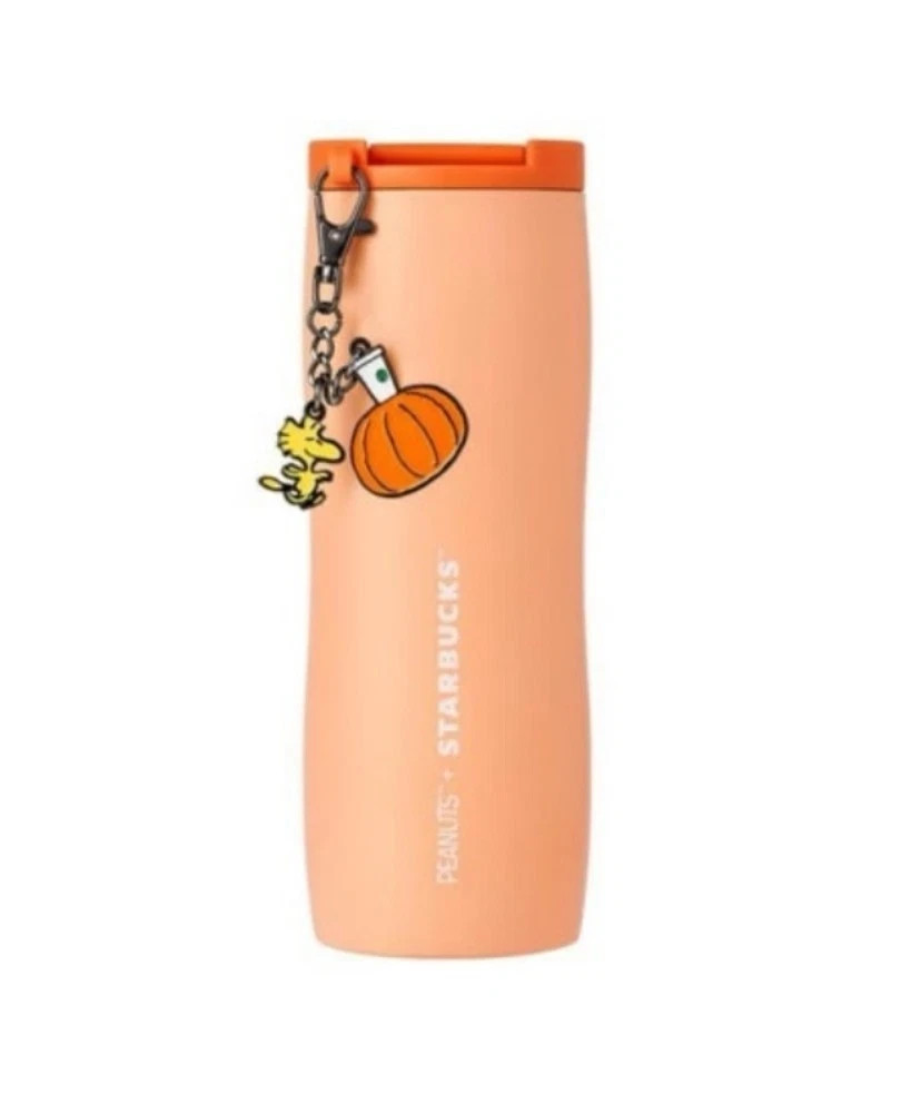 2026 Starbucks Korea Peanuts Snoopy Pumpkin Flowline Stainless Tumbler Cup 473ml